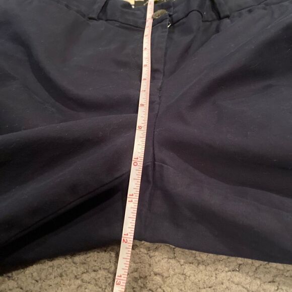 Talbots Navy The Perfect Crop Pants Flat Front Size 6 - Picture 9 of 11
